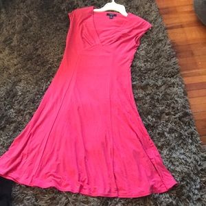 Pink dress, Chaps brand, sz S, flare bottom